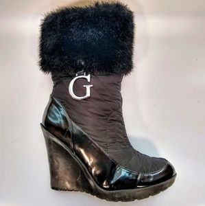 Black Guess black rain/snow boots!